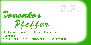 domonkos pfeffer business card